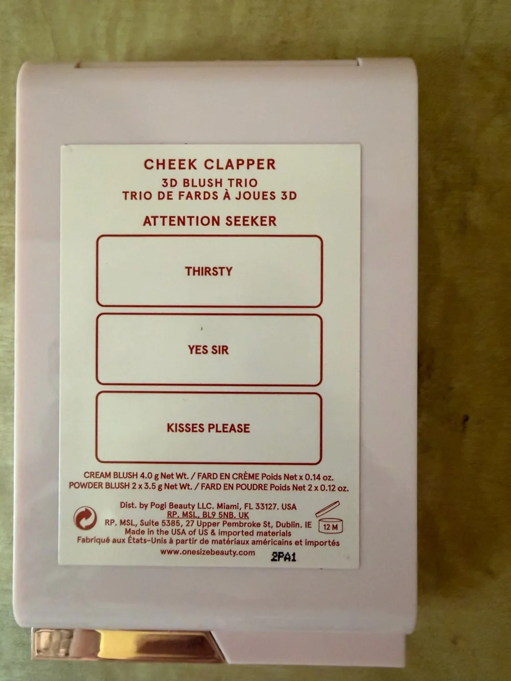 ONE/SIZE Cheek Clapper 3D Blush Trio Palette — Attention Seeker -NEW